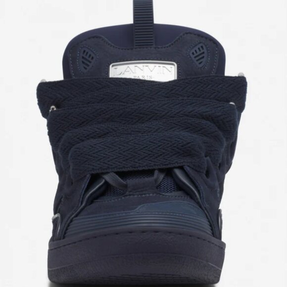 BNWT SS25 LANVIN LEATHER CURB SNEAKERS NAVY BLUE 40 & 41 - Picture 16 of 16
